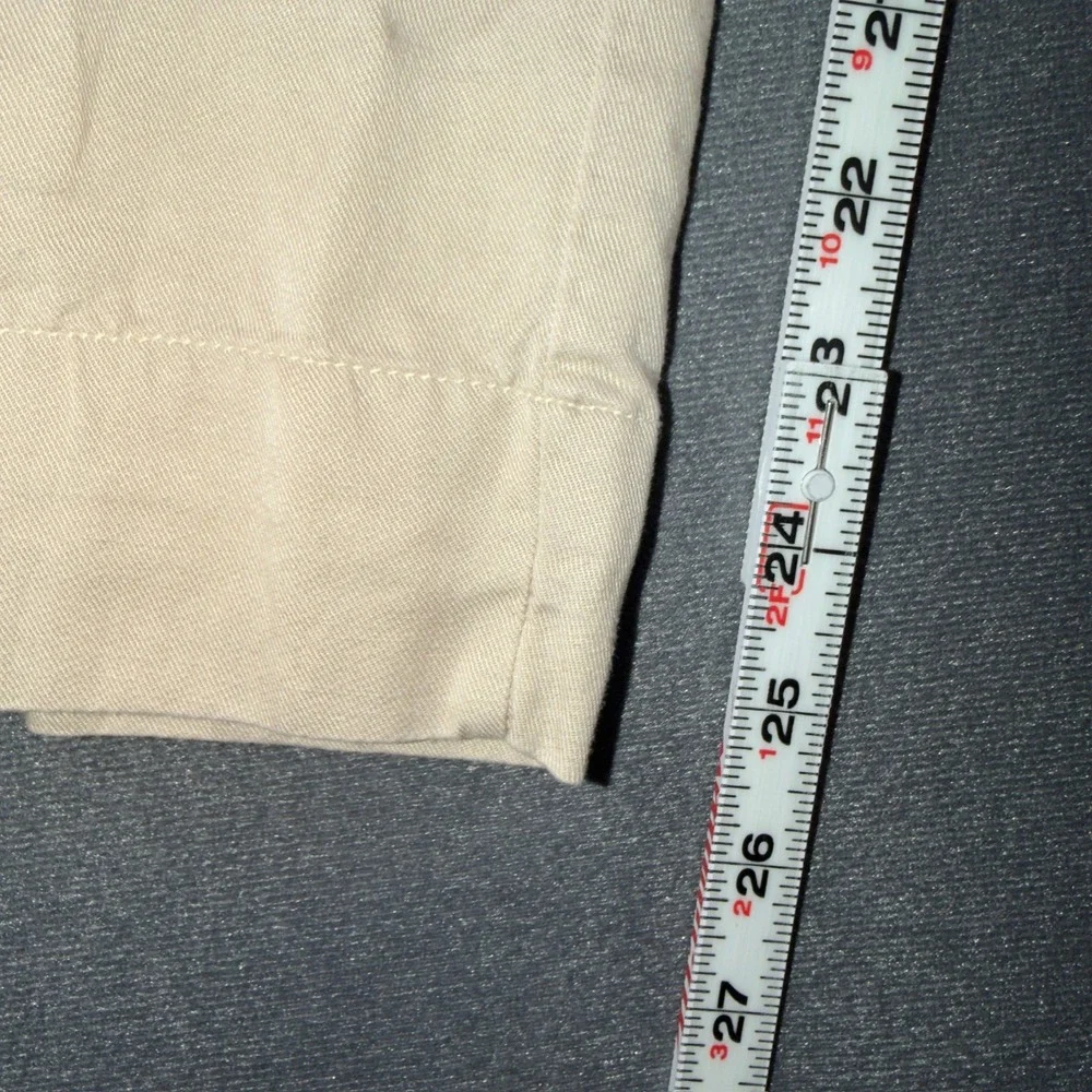Quince Drapey Twill Tapered Trouser Oatmilk Beige Tencel Linen Pants Women 8